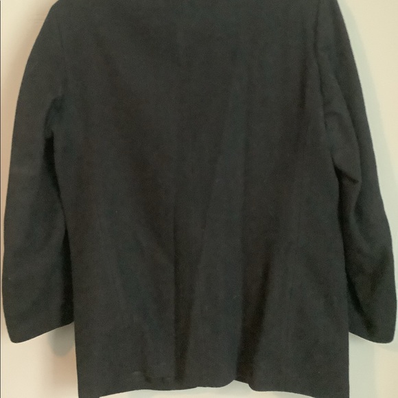 Eddie Bauer Black 100% Wool Peacoat - Picture 5 of 6